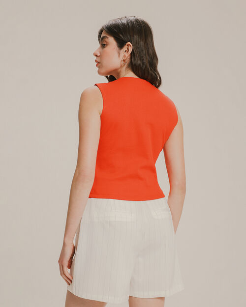 Playera Rib Cuello Halter